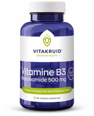Vitakruid Vitakruid Vitamine B3 Niacinamide 500 mg Flush Free Vitakruid Vitakruid Vitamine B3 Niacinamide 500 mg Flush Free