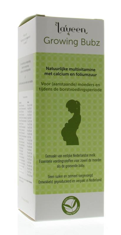 Growing bubz multivitamine foliumzuur zwangerschap 90vc