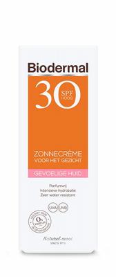 Biodermal Zonnecreme gezicht gevoelige huid SPF30