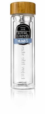Royal Green double walled glass bottle 300 ml