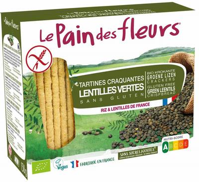 Pain Des Fleurs Crackers groene linzen bio