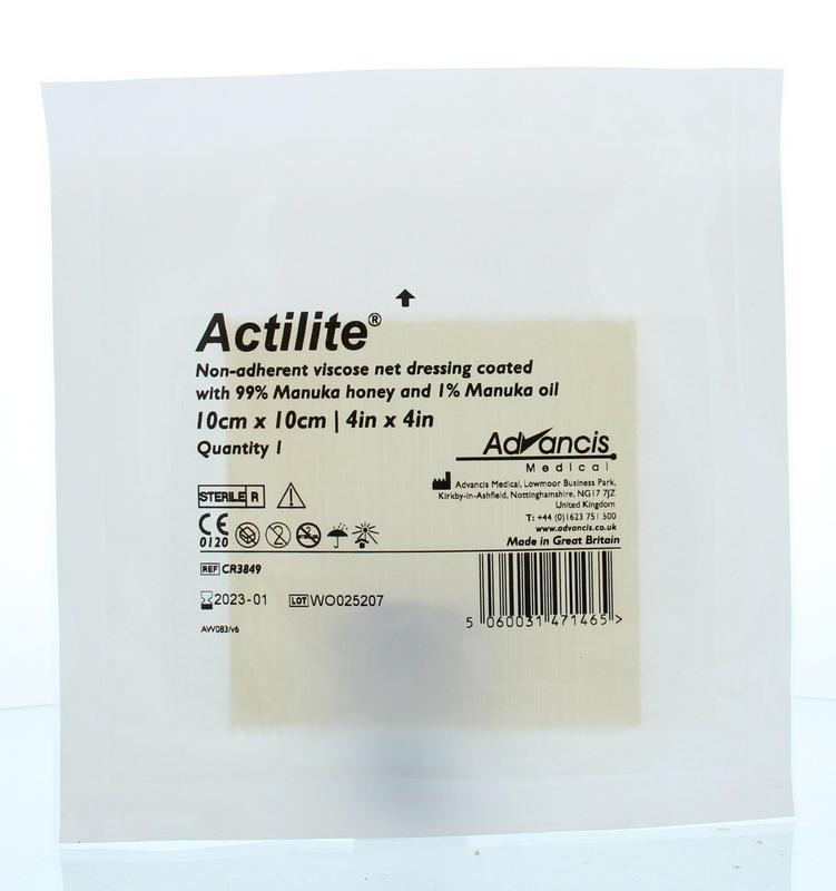 Actilite manuka non adhesive 10 x 10