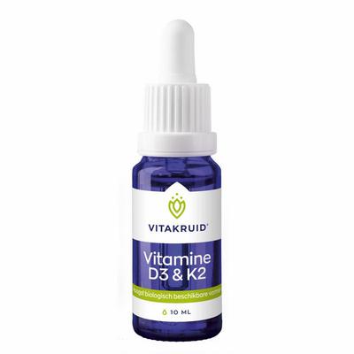 Vitakruid Vitakruid Vitamine D3 & K2 (MenaQ7) met druppelpipet