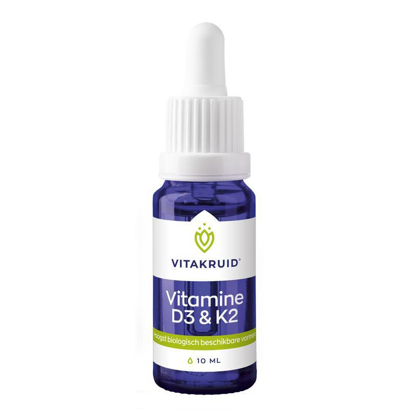 Vitakruid Vitamine D3 & K2 (MenaQ7) met druppelpipet