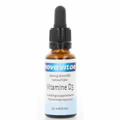 Nova Vitae Vitamine D3 1000IU druppel Nova Vitae Vitamine D3 1000IU druppel