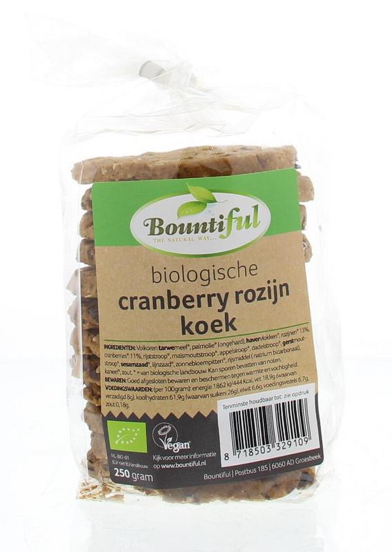 Cranberry rozijnkoek bio Cranberry rozijnkoek bio
