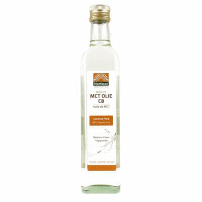 Mattisson MCT olie C8 - coconut pure - 99% caprylic acid Mattisson MCT olie C8 - coconut pure - 99% caprylic acid