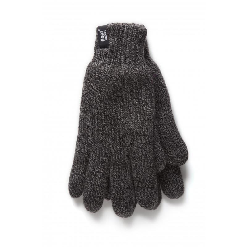 Flat knit gloves L/XL charcoal
