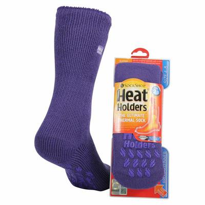 Heat Holders Ladies slipper socks 4-8 lavender