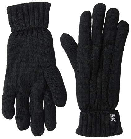 Ladies cable gloves S/M black
