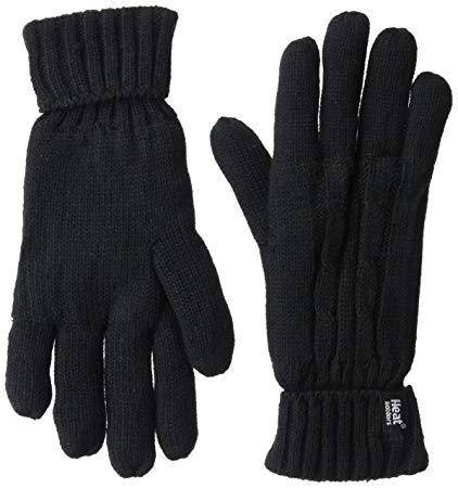 Ladies cable gloves maat M/L black