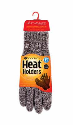 Heat Holders Ladies cable gloves M/L fawn