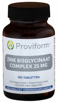 Proviform Zink bisglycinaat 25mg complex Proviform Zink bisglycinaat 25mg complex