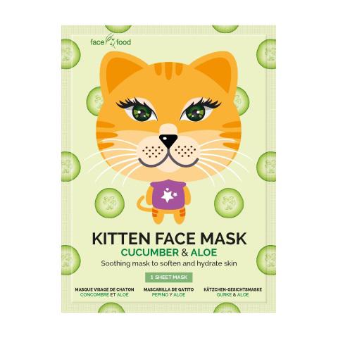 Kitten sheet face mask cucumber & aloe