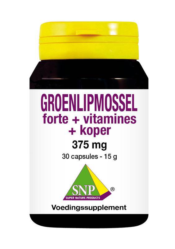 Groenlipmossel forte + vitamines + koper