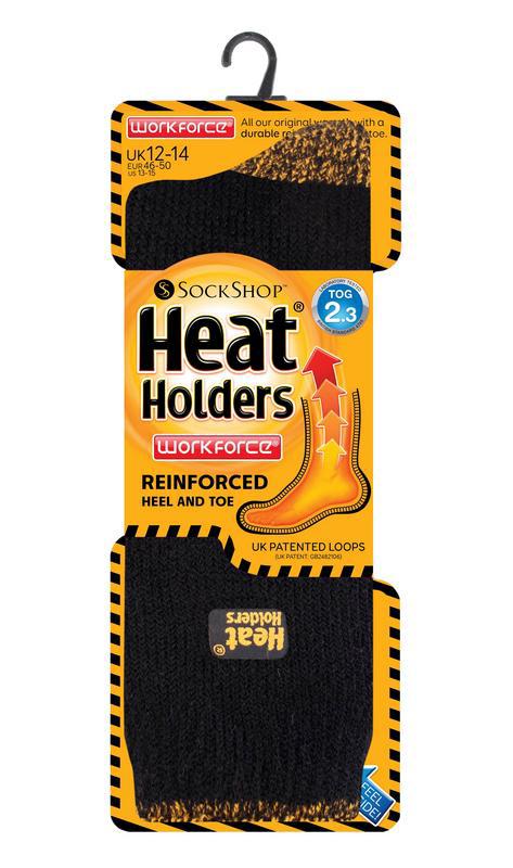 Mens workforce socks maat 12-14 black