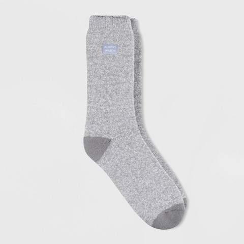 Ladies lite socks maat 4-8 silver cream/navy