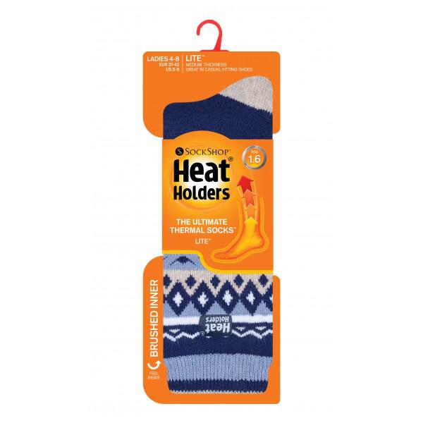 heatholders ladies lite nordic - holmcroft 4-8 navy/cream