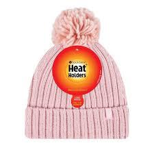 Heat Holders Ladies pom pom hat arden coral one size