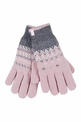 HEATHOLDERS Ladies cable gloves M/L Trondheim coral