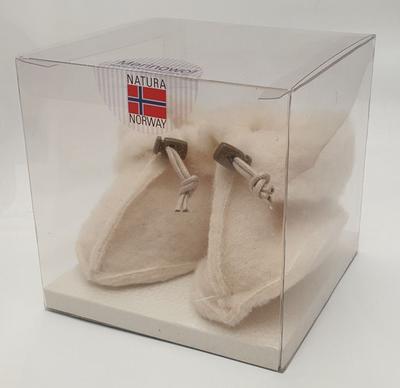 NATURAL NORWAY Noorse sloffen baby wit kubus