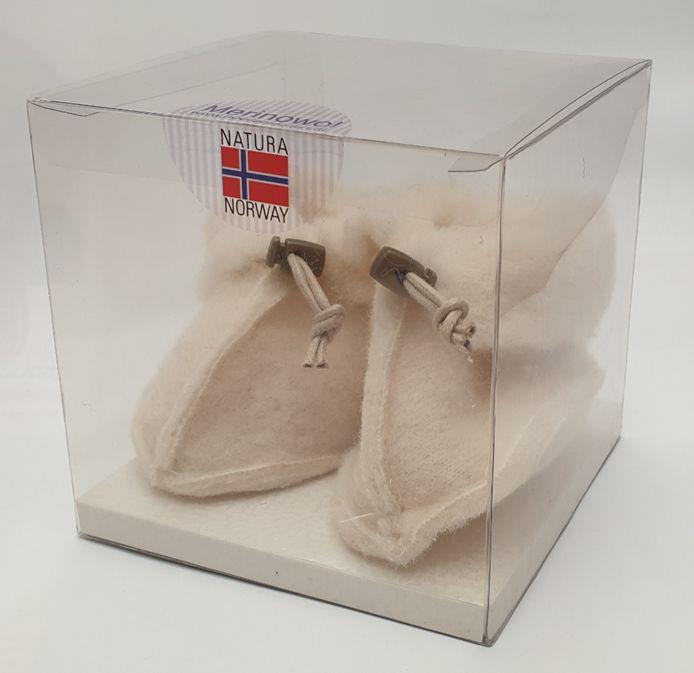 Noorse sloffen baby wit kubus