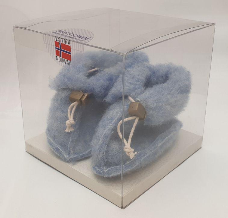 Noorse sloffen baby blauw kubus