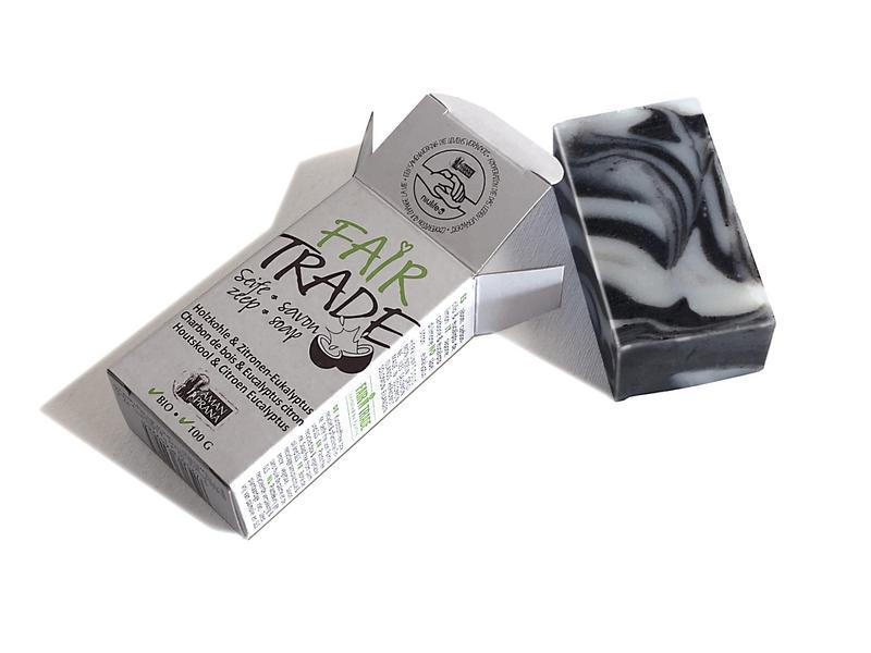 Zeep houtskool/citroen/eucalyptus fair trade bio