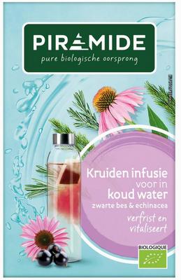 Piramide Infusie voor koude thee zwarte bes bio
