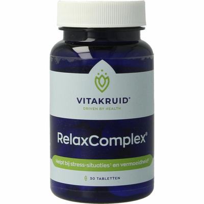 Vitakruid Vitakruid RelaxComplex oa Magnesium Tauraat & Vitamine D3 Vitakruid Vitakruid RelaxComplex oa Magnesium Tauraat & Vitamine D3