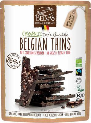Belvas Thins dark 85% met kokosbloesemsuiker bio