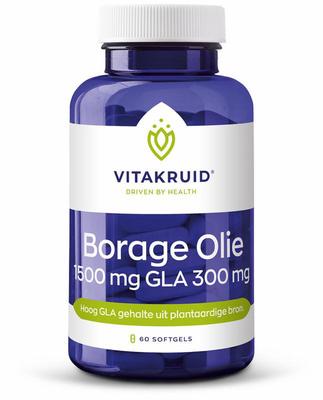 Vitakruid Vitakruid Borage Olie 1500mg GLA 300mg uit plantaardige bron