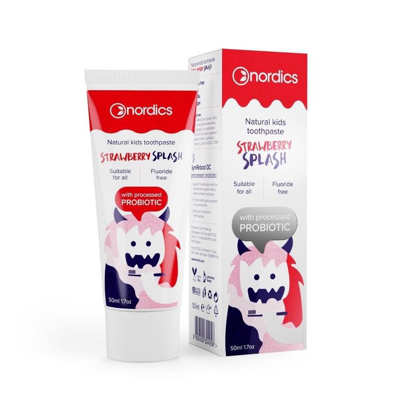 Kids toothpaste probiotic strawberry splash