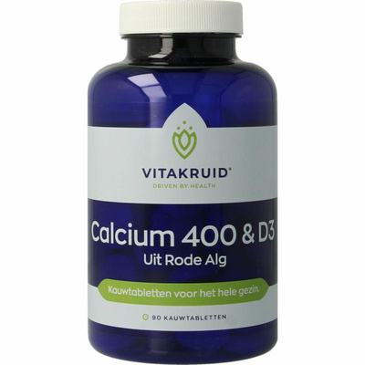 Vitakruid Vitakruid Calcium 400 & D3 uit duurzame Rode Alg Aquamin TG Vitakruid Vitakruid Calcium 400 & D3 uit duurzame Rode Alg Aquamin TG