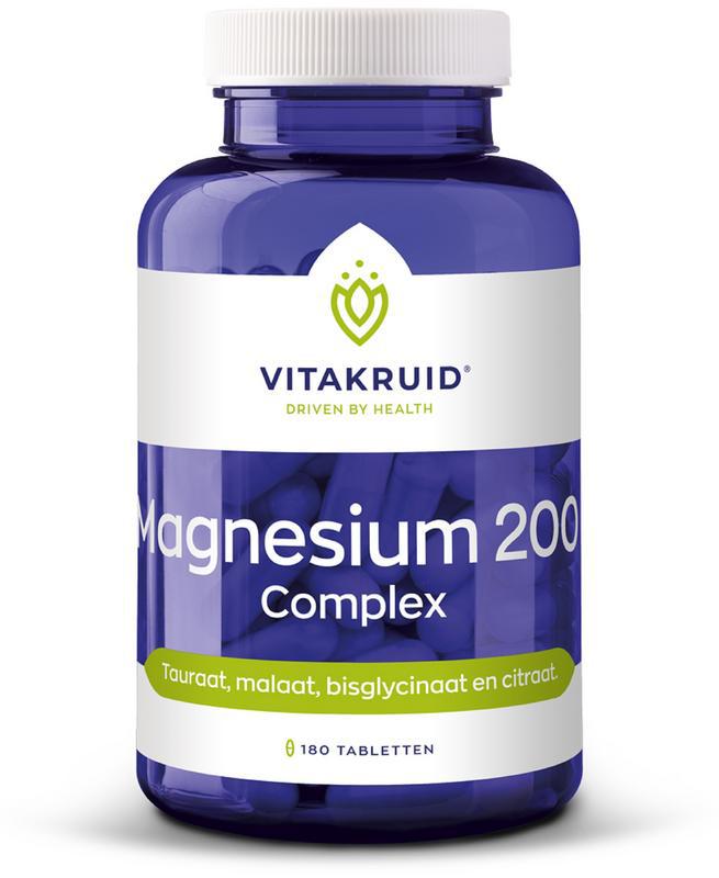 Vitakruid Magnesium 200 Complex Tauraat Malaat Bisglycinaat
