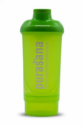 Purasana Plastic shaker wave 500ml groen