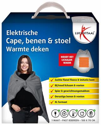Lucovitaal Electrische cape benen & stoel warmte deken Lucovitaal Electrische cape benen & stoel warmte deken