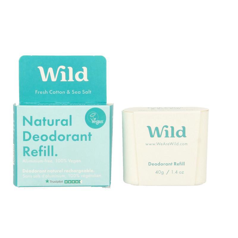 Natural deodorant fresh cotton & sea salt refill