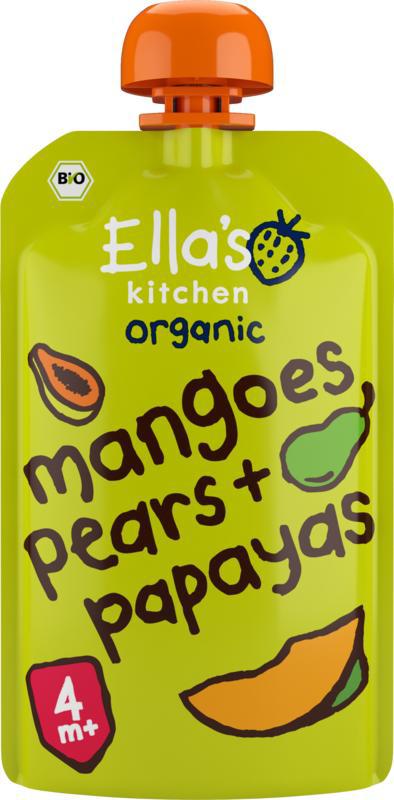 Mangoes pears & papayas knijpzakje 4+ maanden bio