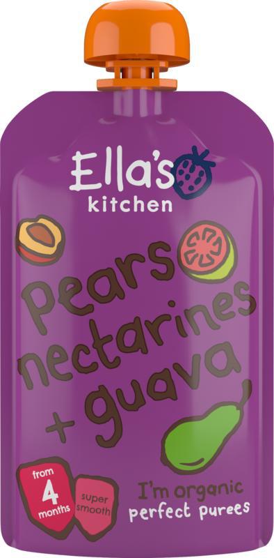 Pears nectarines & guava 4+ knijpzakje bio
