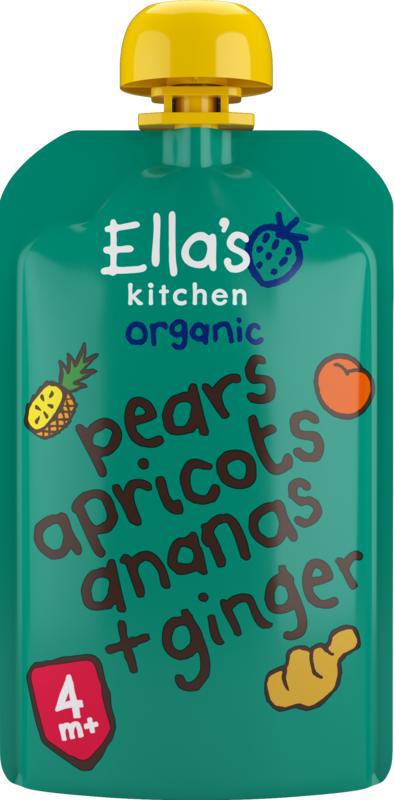 Pear apricots ananas ginger 4+ maanden bio