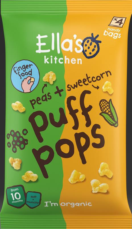 Puff pops peas sweetcorn 10+ maanden bio