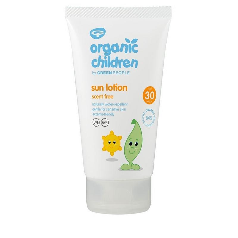 Organic children sun lotion scent free SPF30