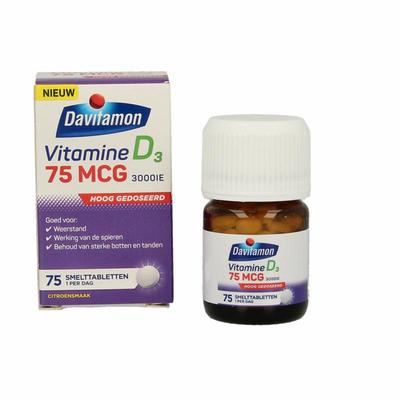 Davitamon Vitamine D volwassenen 75mcg smelttablet