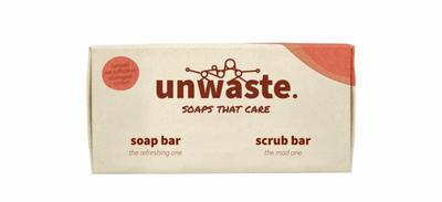 Unwaste Duopack soap bar & scrub bar