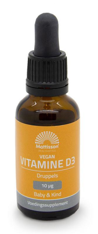 Vitamine D3 baby & kind 10mcg vegan druppels