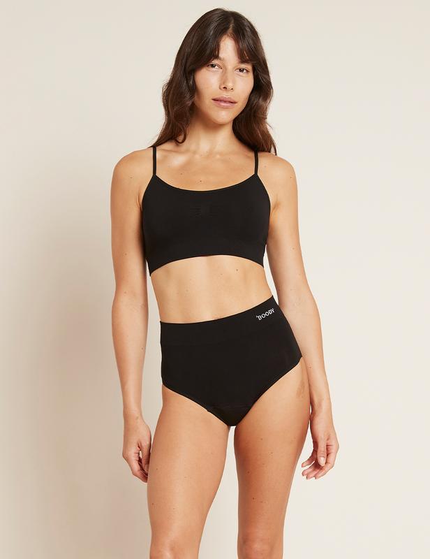 Menstruatieondergoed tailleslip zwart licht/norm L