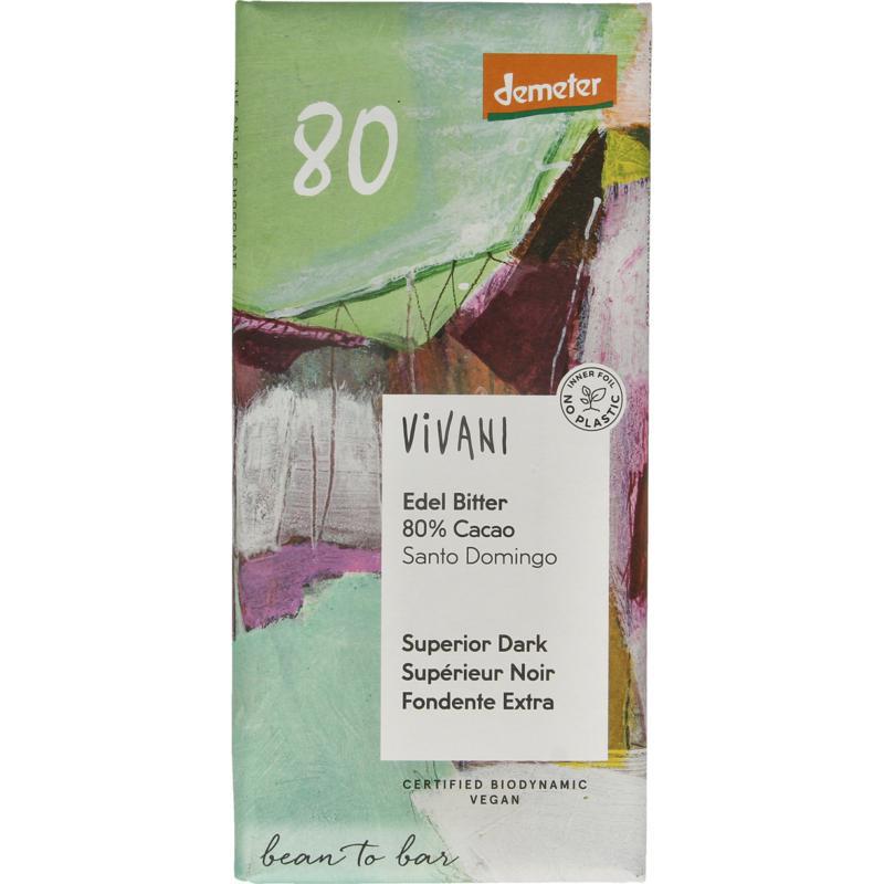 Chocolade Demeter puur 80% Santo Domingo bio