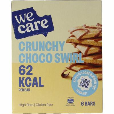 Wecare Lower kcal/carb bars crunchy choco swirl