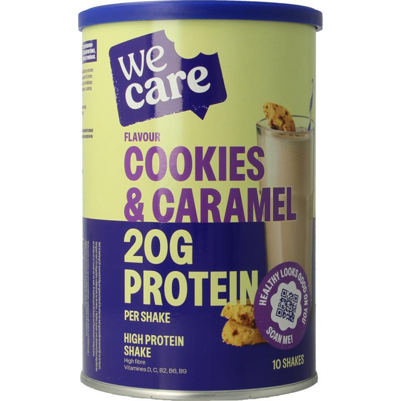 High protein shake cookies & caramel